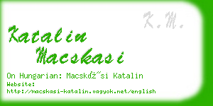 katalin macskasi business card